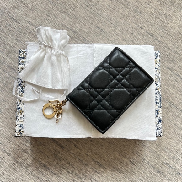 Dior Black Quilted Key & Card Holder - Picture 2 of 5